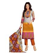 Multicolor Printed Lawn Cotton Unstitched Salwar With Dupatta