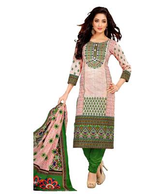 Multicolor Printed Lawn Cotton Unstitched Salwar With Dupatta 1