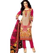Multicolor Printed Lawn Cotton Unstitched Salwar With Dupatta