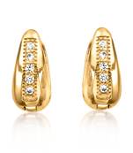 18K Gold plated  diamond Hoop Earrings for women