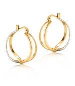 Dual coloured funky hoop earrings for women
