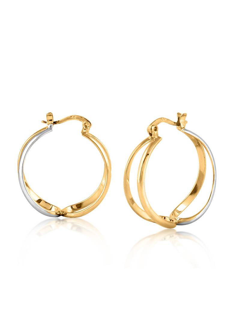 Dual coloured funky hoop earrings for women