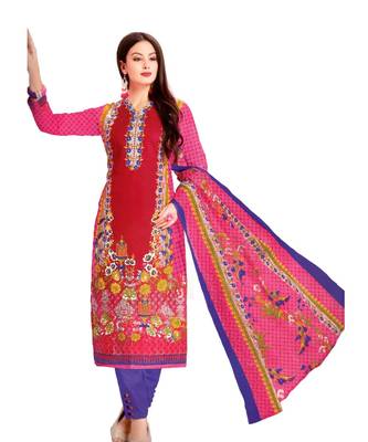 Multicolor Printed Lawn Unstitched Salwar With Dupatta 1