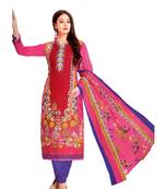 Multicolor Printed Lawn Unstitched Salwar With Dupatta