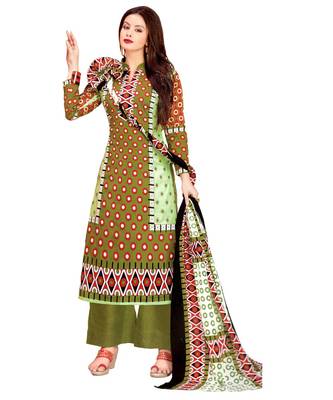 Multicolor Printed Lawn Unstitched Salwar With Dupatta 1
