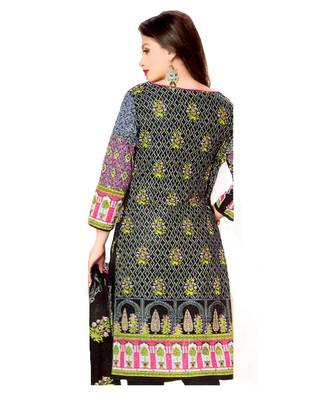 Multicolor Printed Lawn Unstitched Salwar With Dupatta 2