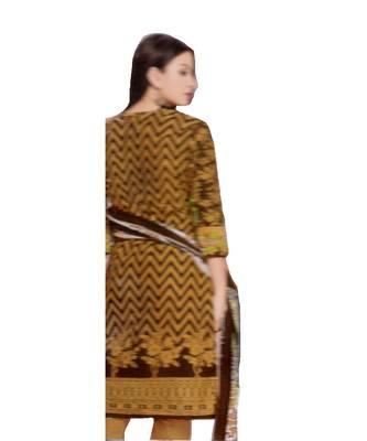 Multicolor Printed Lawn Unstitched Salwar With Dupatta 2