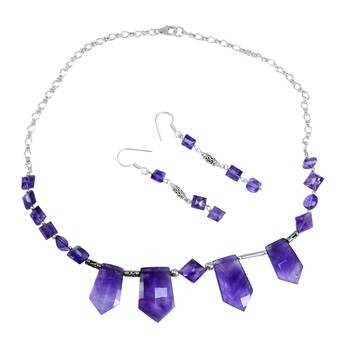 Purple Amethyst   Necklace Sets 1
