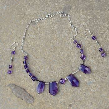 Purple Amethyst   Necklace Sets 3
