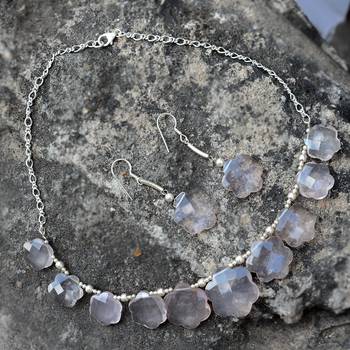 Pink Quartz   Necklace Sets 2