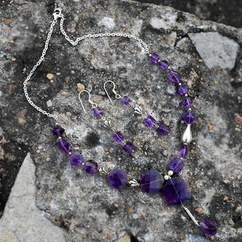 Purple Amethyst   Necklace Sets 2