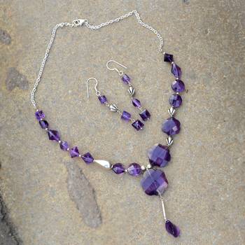 Purple Amethyst   Necklace Sets 3