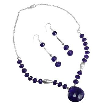 Purple Amethyst   Necklace Sets 1