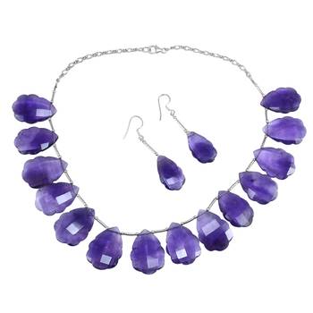 Purple Amethyst   Necklace Sets 1