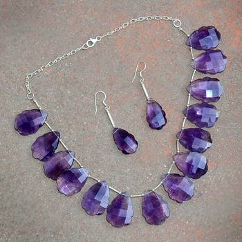 Purple Amethyst   Necklace Sets 2