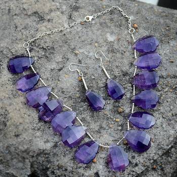 Purple Amethyst   Necklace Sets 3