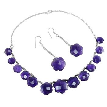Purple Amethyst   Necklace Sets 1