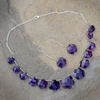 Purple Amethyst   Necklace Sets 3