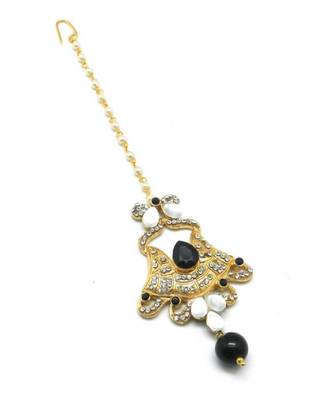 Black Gold Plated Maang Tikka 4