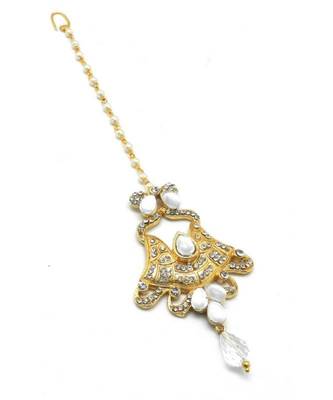 White Gold Plated Maang Tikka 4