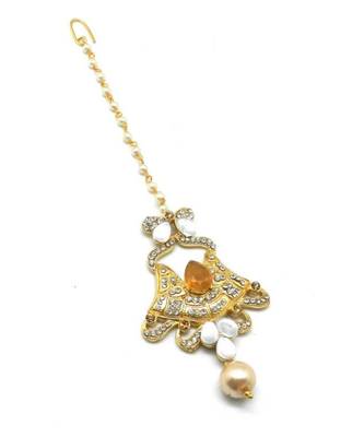 Yellow Gold Plated Maang Tikka 2