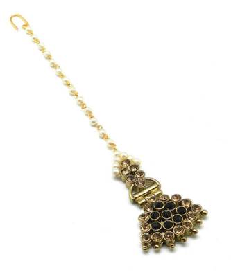 Black Gold Plated Maang Tikka 4