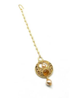 Yellow Gold Plated Maang Tikka 2
