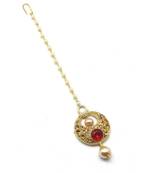 Red Gold Plated Maang Tikka