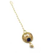 Blue Gold Plated Maang Tikka