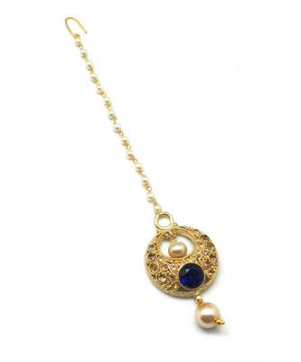 Blue Gold Plated Maang Tikka 2