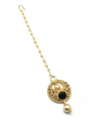 Black Gold Plated Maang Tikka 1
