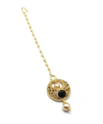Black Gold Plated Maang Tikka 3