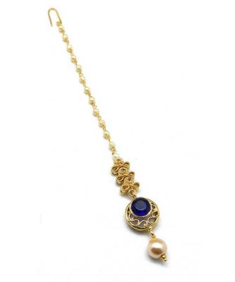 Blue Gold Plated Maang Tikka 1
