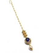 Blue Gold Plated Maang Tikka