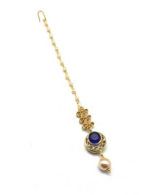 Blue Gold Plated Maang Tikka 2