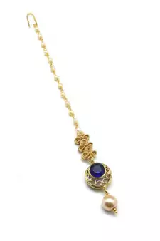 Blue Gold Plated Maang Tikka