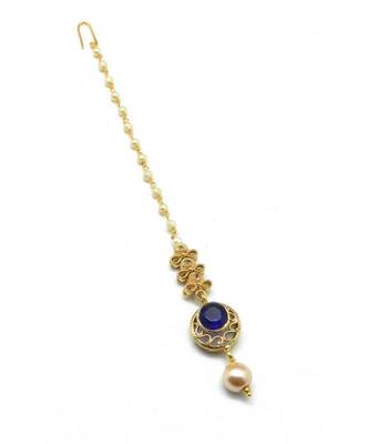 Blue Gold Plated Maang Tikka 3