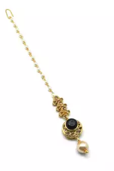 Black Gold Plated Maang Tikka
