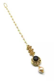 Black Gold Plated Maang Tikka
