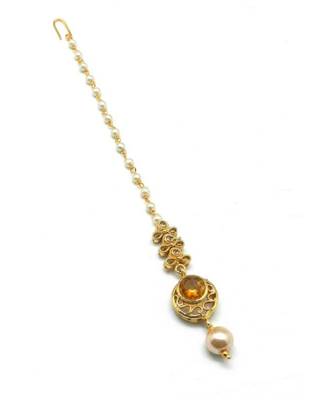 Yellow Gold Plated Maang Tikka 3