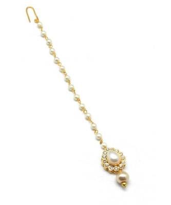 White Gold Plated Maang Tikka 1