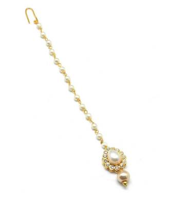 White Gold Plated Maang Tikka 2