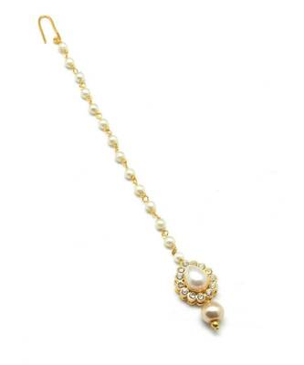 White Gold Plated Maang Tikka 3