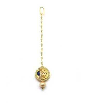 Blue Gold Plated Maang Tikka 1