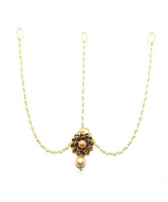 Blue Gold Plated Maang Tikka 3