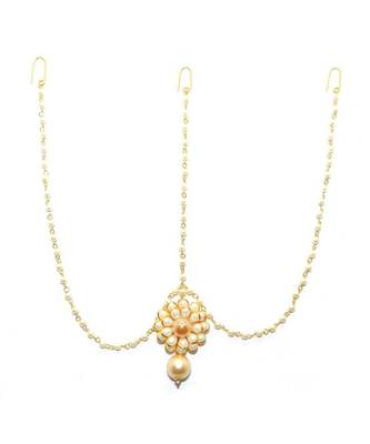 White Gold Plated Maang Tikka 1