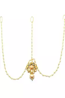 Gold Gold Plated Maang Tikka