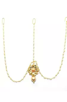 Gold Gold Plated Maang Tikka