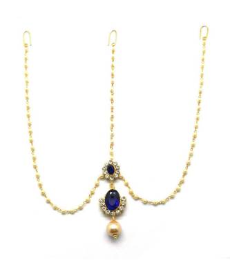 Blue Gold Plated Maang Tikka 1