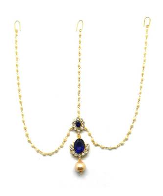 Blue Gold Plated Maang Tikka 2